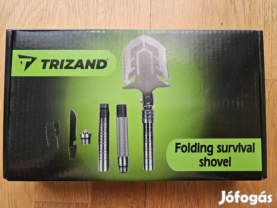 Összecsukható lapát túrázáshoz vagy kempingezéshez 16 az 1-ben