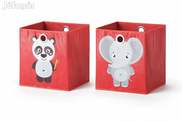 Összecsukható tárolódoboz 30 × 30 × 30 cm,Vicco elefánt-panda ,Új