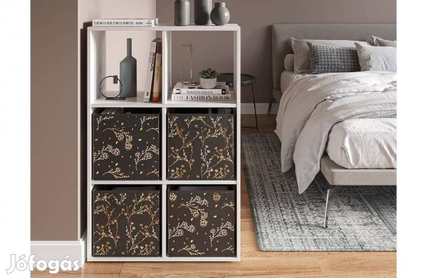 Összecsukható tárolódoboz 30 × 30 × 30 cm,Vicco fekete-virágos2,Új
