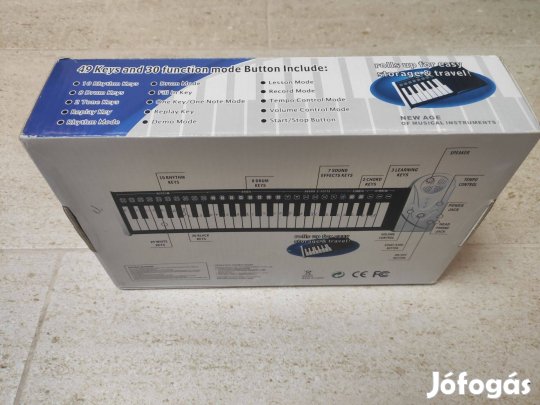 Összecsukható zongora 49 billentyűvel