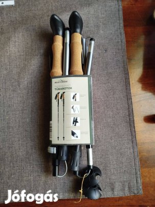 Összehajtható Új túrabot párban 110-125 cm Erős könnyű alu ötvözet