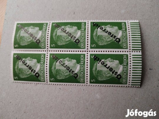 Österreich felűlbélyegzéssel 5 pfenniges Német Birodalmi bélye