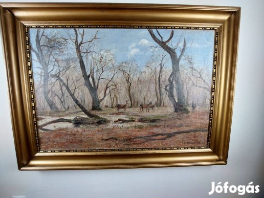 Őszi erdőrészlet őzekkel (T.77)