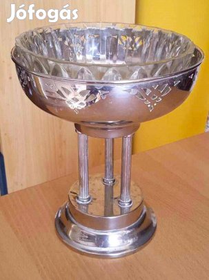 Oszlopos, historizáló, fém, nagyon régi kínáló