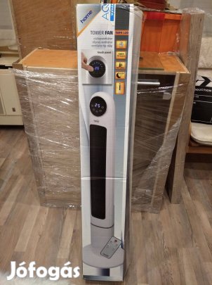 Oszlopventilátor, 3 funkció, érintőpanel, modern, világító kék kijelző