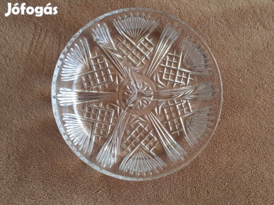 Osztott üveg kínáló tál asztalközép tálka