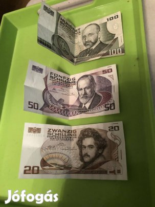 Osztrák schilling papírpénzek 