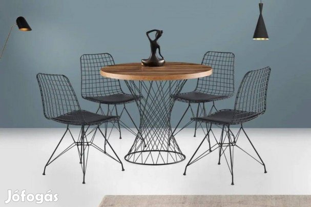 Ota-1483 Étkezőasztal Dió Fekete