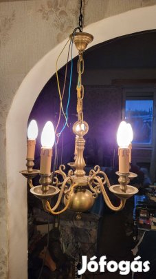 Ötágú réz csillár eladó