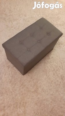 Ottomán tároló puff , szürke.