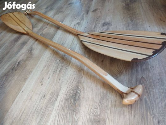 Outrigger lapát, hajlított fa kenu evező lapát