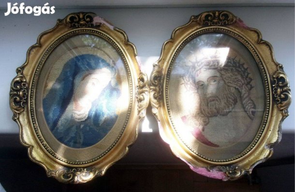 Ovális képkeret gobelin kép Újpest központ közelében