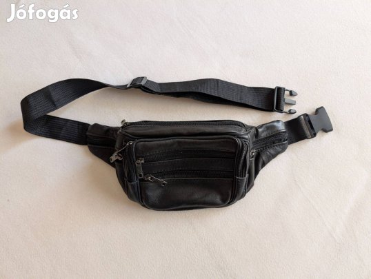 Övtáska! - Valódi Bőr! 5+2 rekeszes! - Fekete!