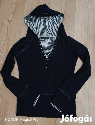 Own pamut sötétkék női sportos pulcsi