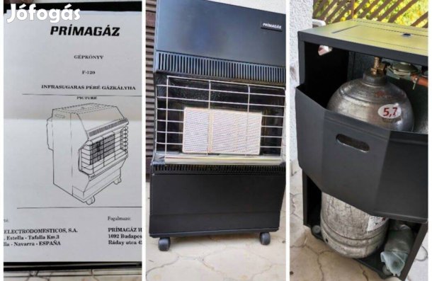 PB siesta gázkályha infrasugaras, 2db pb palackkal,reduktorral, leírá