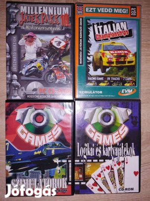 PC CD ROM Szimulátor autó motorverseny jártyajátékok egy tételként