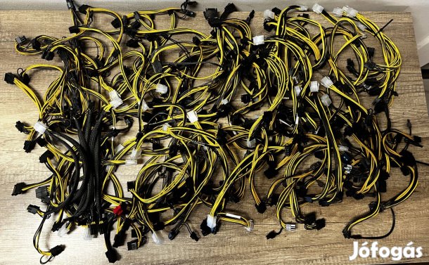 PC Tápkábelek, PCI-E,SATA,Molex - Nagy mennyiségben 500ft/db