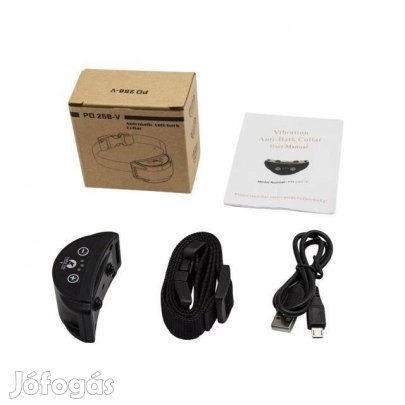 PD258V rezgő újratölthető ugatásgátló nyakörv