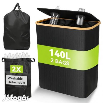PET palack gyűjtő dupla hordozó zsákkal 140l-es