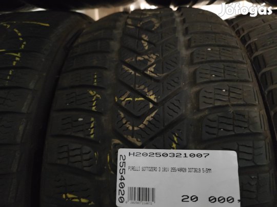 PIRELLI SOTTOZERO 3 101V   255/40R20 DOT3619 5,5MM  Használt