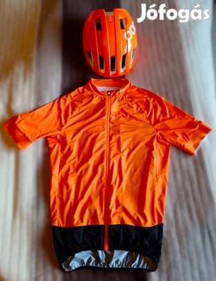 POC kerékpáros sisak és mez narancs (orange) szett eladó