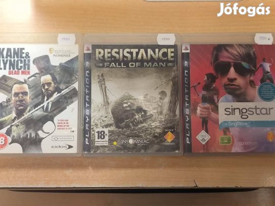 PS3 Kane & Lynch, Resistance, Singstar Playstation 3 játék !