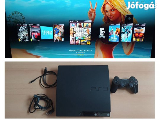 PS3 Playstation 3 Slim Hen tele játékkal