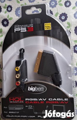 PS3 RGB/AV kábel, bontatlan dobozban