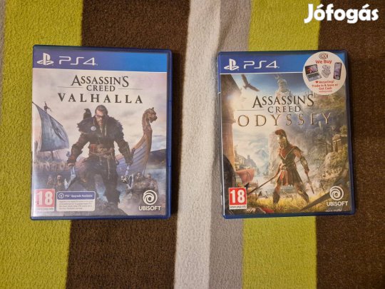 PS4 Assassin's Creed játék csomag (Valhalla + Odyssey) karcmentes
