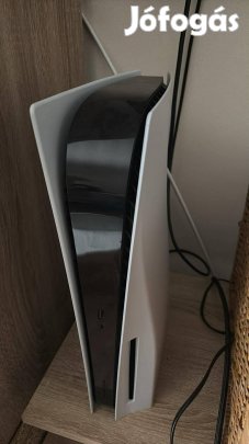 PS5 lemezes, 2 kontrollerrel, gyári tartozékaival + doboz