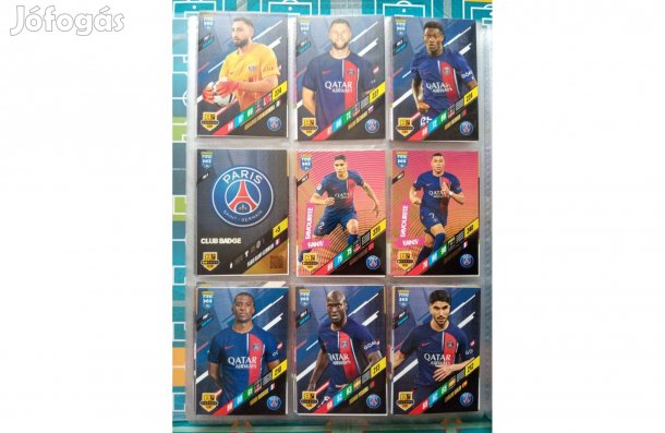 PSG Teljes sor Panini Fifa 365 2024 focis kártya
