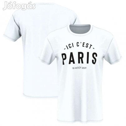 PSG póló felnőtt PARIS Fehér XXL