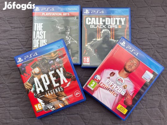 PS 4 eredeti játékok: Call on Duty, Apex Legends, FIFA20
