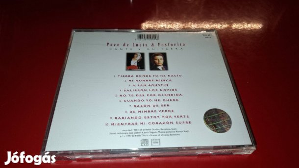 Paco De Lucia & Fosforito Cante guitarra Cd 1997