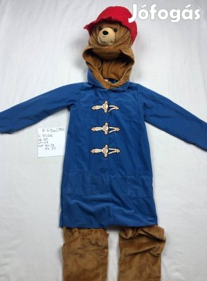 Paddington jelmez, medve jelmez, maci jelmez 5-7 év C372