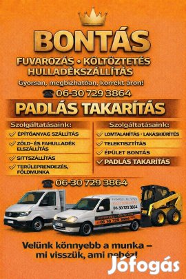 Padlás takarítás ,Bontás , Sittszállítás