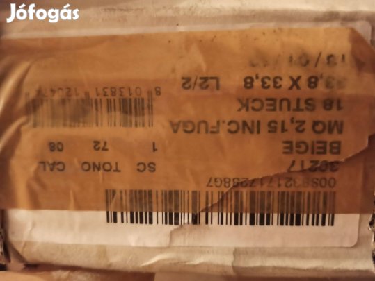 Padlólap 33x33 cm fehér-bézs maradék 6 db