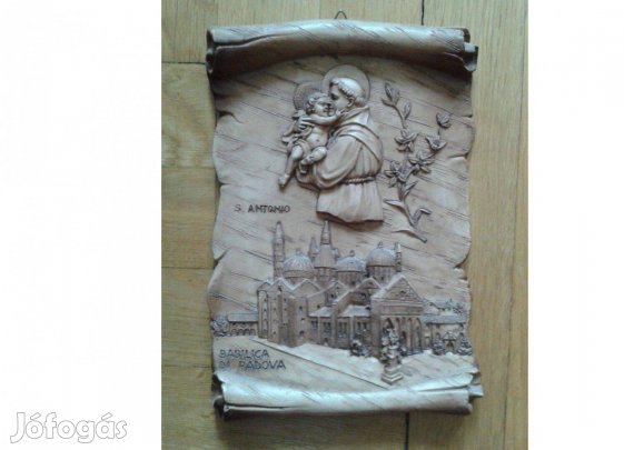 Padovai bazilika kerámia falikép, fali dísz