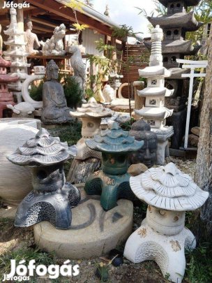 Pagoda kő lámpás Japán kerti lámpa szobor Yukimi Tűz elem