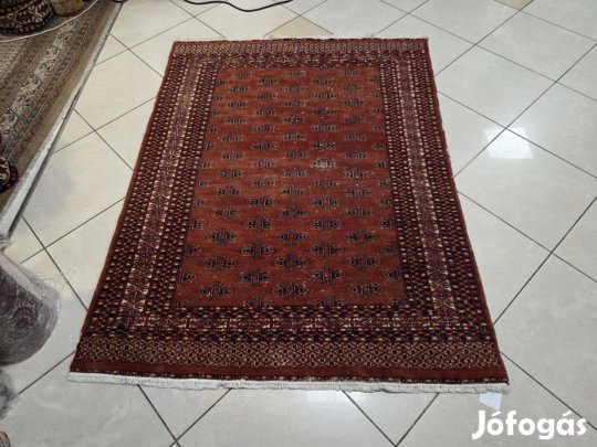 Pakisztáni yamud-tekke 125x165 kézi gyapjú perzsa szőnyeg FZ125