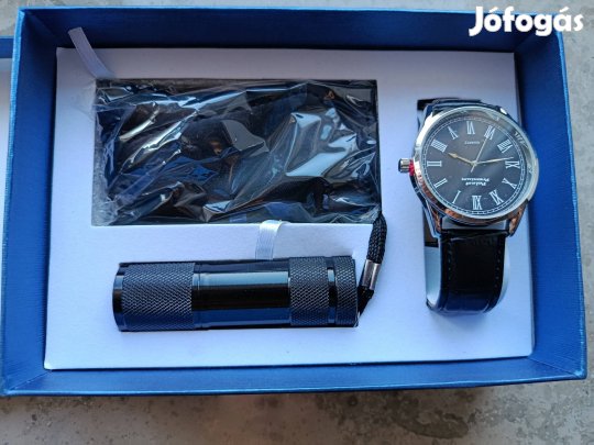 Palast Premium ajándék szett - karóra, pénztárca, LED lámpa - új
