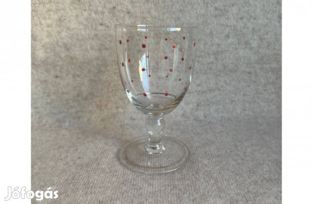 Pálinkás pohár - festett talpas