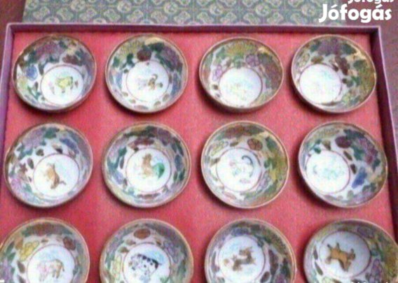 Pálinkás pohár készlet Új porcelán horoszkóp minta