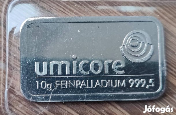 Palladium lap 10g, 999.5, Umicore befektetés