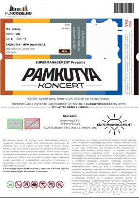Pamkutya koncert jegy március 13.a
