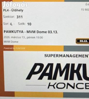 Pamkutya koncertjegyek 2db