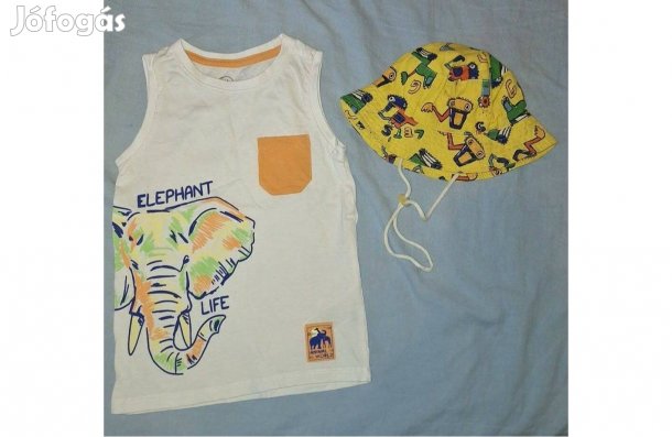 Pamut felső+nyári kalap