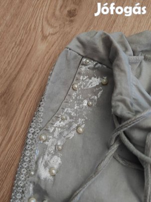 Pamut női gyöngyös melegítő nadrág S-M