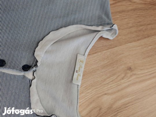 Pamut női kék fehér romantikus ruha