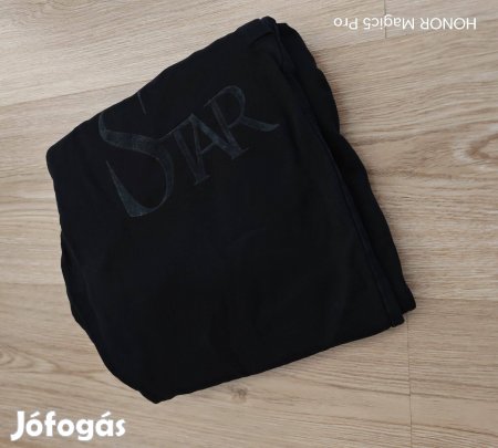 Pamut női sportos fekete melegítő nadrág S-M